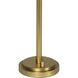 Polly 27.25 inch 60.00 watt Natural Brass Buffet Lamp Portable Light in White Scalloped Shade